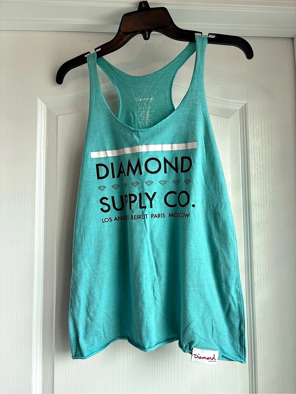 Diamond Supply Co. Racerback Tank Top Blue Medium